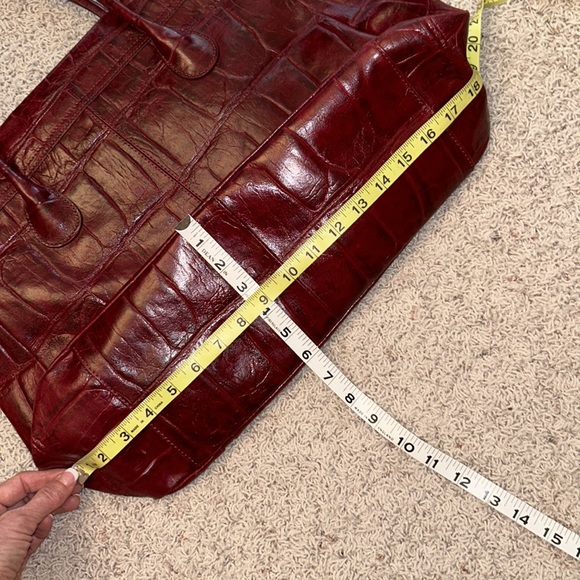 KATE♥️LANDRY LEATHER Tote Bag EXCELLENT Condition!⭐️Deep Maroon/Burgundy♥️ - Picture 13 of 13